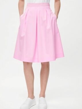 COS Light Pink A-Line Lightweight Barbiecore Girly Summer Vacation Midi Skirt